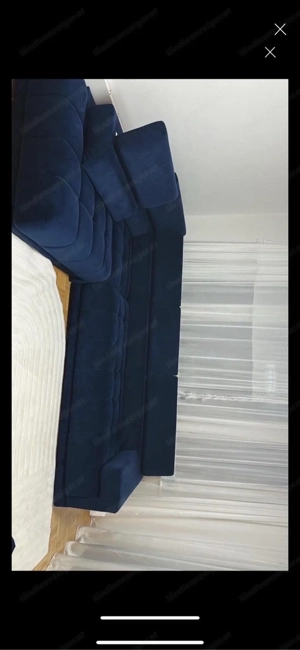 Ecksofa dunkel blau  Bild 3