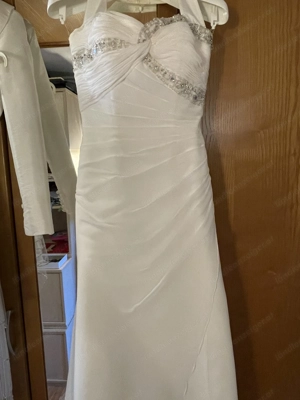  Wunderschönes Brautkleid gr 36 in Champagner   inkl. Jäckchen, Stola, Schleier & Schuhe (Gr. 37) Bild 7