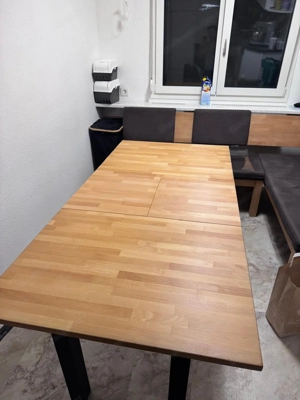 Massivholz Esstisch 90 130 Ausziehbar  Bild 3