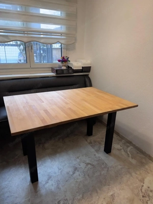 Massivholz Esstisch 90 130 Ausziehbar  Bild 2