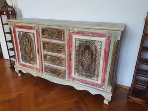 Indische Kommode Vollholz Bild 2