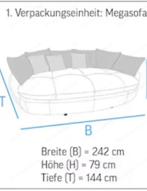 XXL Couch halbrund Bild 3