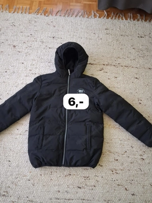 Tolle schwarze Stepp-Longjacke Gr. 11 Jahre, WATERPROOF, neuw.
