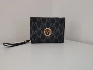 Damen Geldbörse kompakt schwarz   Kartenfach & Reißverschluss Bild 2