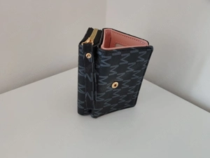 Damen Geldbörse kompakt schwarz   Kartenfach & Reißverschluss Bild 4