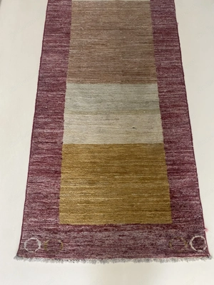 Handgeknüpfter Orientteppich Läufer aus Pakistan   80   360 cm   reine Wolle   hochwertig Bild 2