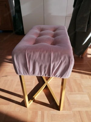 Hocker rosa gold für Schminktisch...  Bild 2