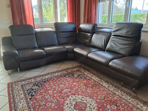 Leder Eckchouch braun