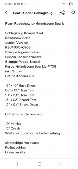 Kinderschlagzeug Bild 2