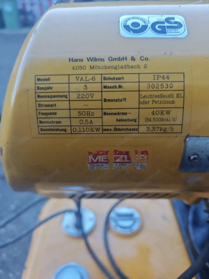 Wilms Infrarot Ölheizer VAL 6 Bild 2