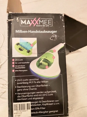 MAXXMEE Milbensauger | UV-C-Licht & HEPA-13-Filter  Milben-Handstaubsauger Bild 2