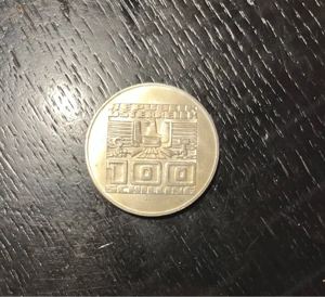 100 Schilling Silbermünze