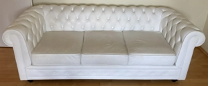 Sofa 3 Sitzer weiß Chesterfield