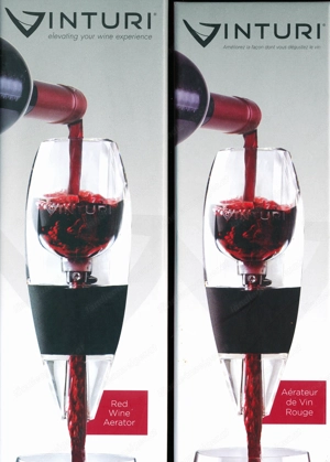 Vinturi Flaschenbelüfter, Acryl; Schwarz, für Rot- und Weißwein Bild 3