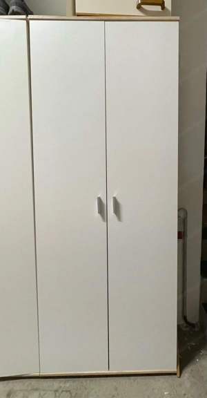 Schrank weiss   Eiche