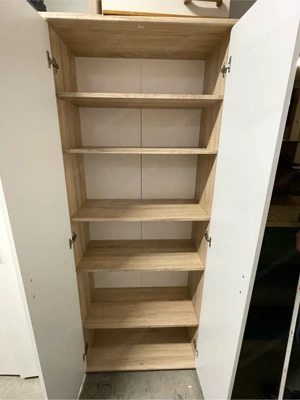2 x Schrank weiss  -  Eiche Bild 2