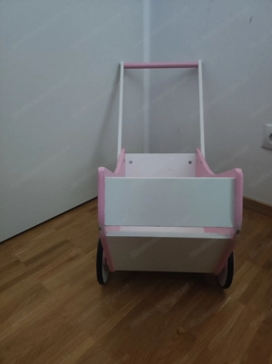 Puppenwagen aus Holz Bild 4