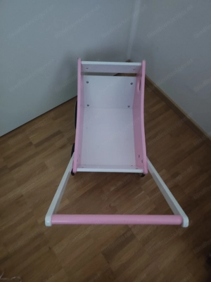 Puppenwagen aus Holz Bild 2