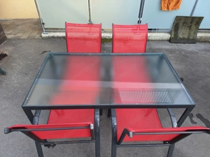 5-teilige Gartengarnitur Gartentisch  Terrassentisch Gartenstühle Bild 2