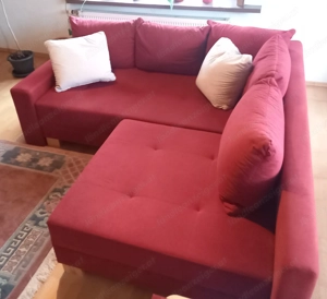 Couch, neuwertig, weinrot Bild 2