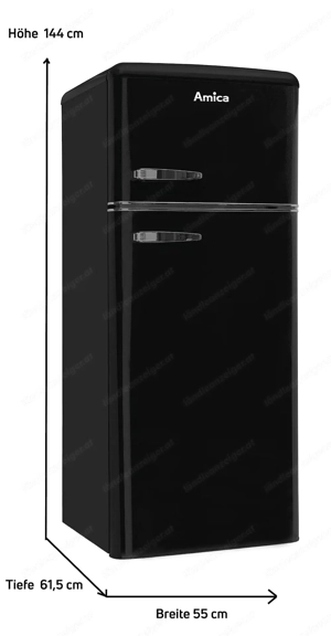 Retro-Kühlschrank in Schwarz   kompakt & stilvoll Bild 3