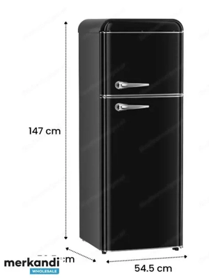 Retro-Kühlschrank in Schwarz   kompakt & stilvoll Bild 2