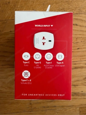 NEU! Universal-Reiseadapter, Reisestecker mit Ladeanschluss für USB-A und USB-C Steckdosenadapter Bild 3