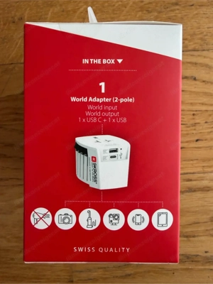 NEU! Universal-Reiseadapter, Reisestecker mit Ladeanschluss für USB-A und USB-C Steckdosenadapter Bild 2