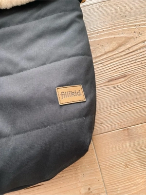 Lammfell Fußsack Bernina   schwarz natur   sehr hochwertig & warm Bild 3