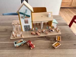 Pinolino Holz Bauernhof  Henri  mit Traktor & Tieren   sehr schöner Zustand Bild 2