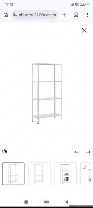 Weises Metall Regal 2 stk