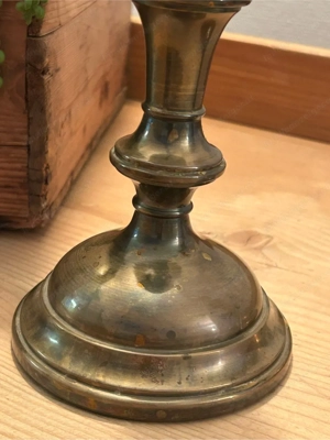 Vintage Kerzenhalter Messing Antik 60er Jahre Bild 4