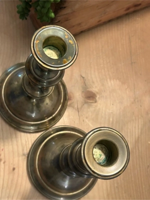 Vintage Kerzenhalter Messing Antik 60er Jahre Bild 2