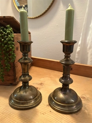 Vintage Kerzenhalter Messing Antik 60er Jahre Bild 5