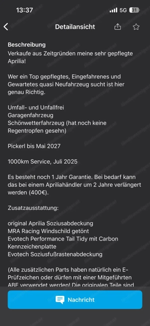 Motorrad Aprilia RS 660 Bild 6