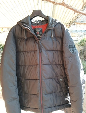 Steppjacke Herren, Größe L-XL, schwarz, mit Kaputze