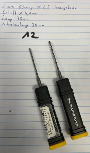 Bohrer Gühring HM  DM 2,2mm  innengekühlt 2 Stk neu Bild 3