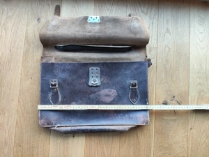 Vintage alte Schultasche aus Leder ca. 60er Jahre Bild 3