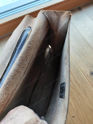 Vintage alte Schultasche aus Leder ca. 60er Jahre Bild 4