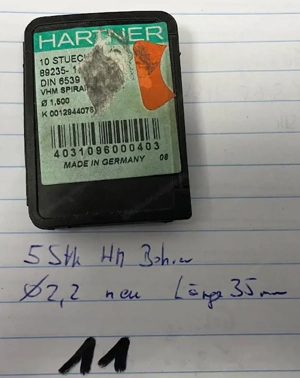 Bohrer Hartmetall kurz  DM 1,5 mm   5 Stk Bild 3