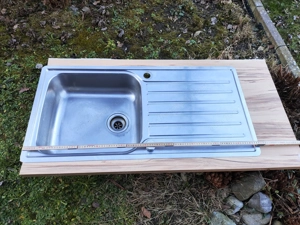 Spülbecken Abwasch Waschbecken aus Edelstahl 100 x 50 cm