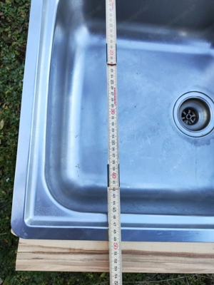 Spülbecken Abwasch Waschbecken aus Edelstahl 100 x 50 cm Bild 3