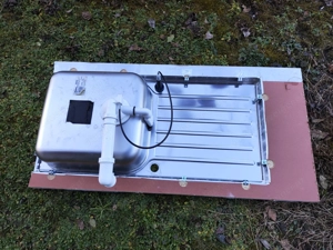 Spülbecken Abwasch Waschbecken aus Edelstahl 100 x 50 cm Bild 8