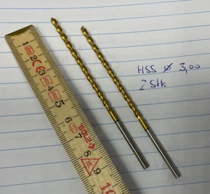 Bohrer HSS beschichtet lang  3,0 mm   2 Stk. neu Bild 2