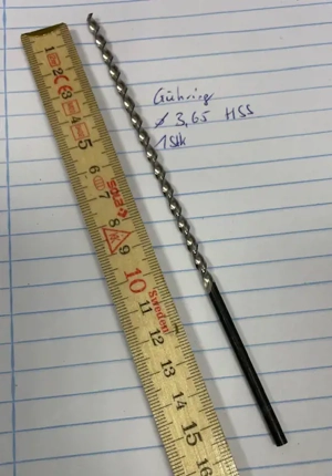 Bohrer Gühring HSS  lang  3,65 mm   1 Stk. neu Bild 2