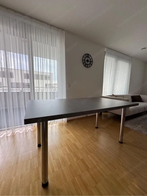 Esstisch Grau Marmordesign Bild 4