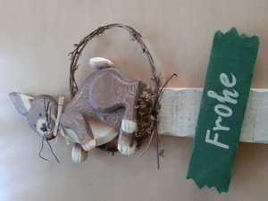 Osterhase zum Aufstellen, behinderter Hase Bild 4