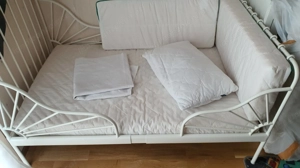 Ausziehbares Kinderbett Weiß 80x bis 200 cm