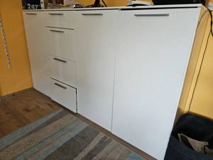Hochglanz Sideboard 112 x 199 x 41 cm mit Schubladen zu verkaufen Bild 2