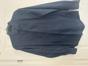 Hemd Olymp dunkelblau gemustert 